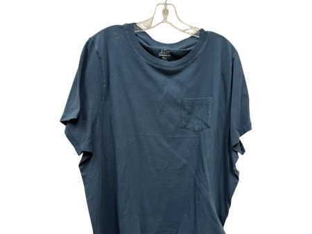 Top Ss Basic By J. Crew In Blue, Size:2X Online Hot Sale