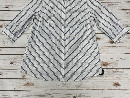 Tunic Long Sleeve By Chicos In Striped Pattern, Size: L Online Sale