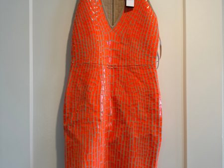 Dress Casual Midi By Bcbgmaxazria In Orange, Size: M Online Hot Sale