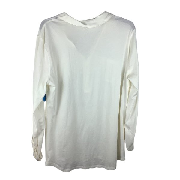 Top Long Sleeve By Loft In White, Size: L Fashion