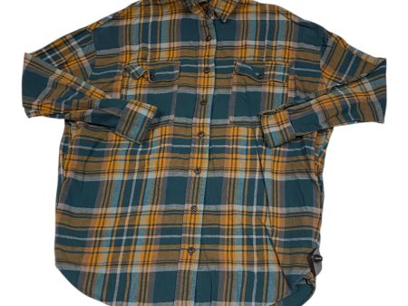 Top Long Sleeve By Wild Fable In Plaid Pattern, Size: Xs Online Hot Sale