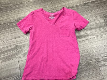 Top Short Sleeve By Time And Tru In Pink, Size: M Online Hot Sale