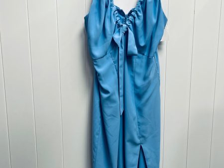 Dress Casual Midi By Abercrombie And Fitch In Blue, Size: L Cheap