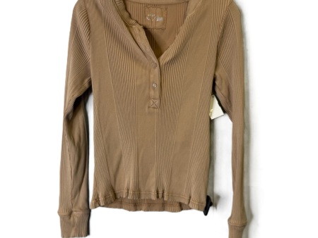 Top Long Sleeve Basic By Aerie In Brown, Size: L Cheap