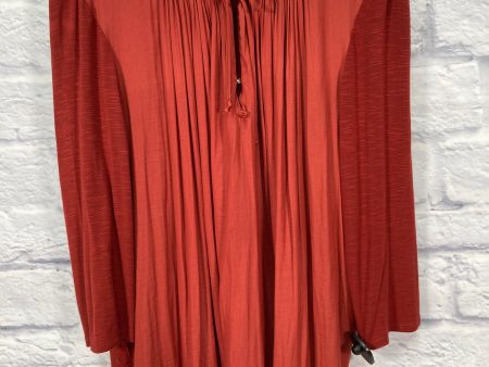 Top Long Sleeve By Dolan Left Coast In Red, Size: L Hot on Sale