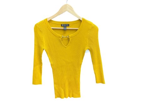 Top Long Sleeve By Inc In Yellow, Size: S For Discount