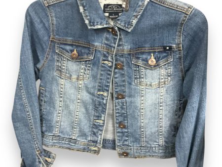 Jacket Denim By Lucky Brand In Blue Denim, Size: L Online Sale