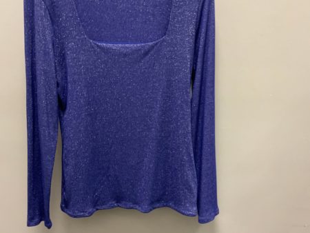 Top Long Sleeve By Inc In Blue, Size: Xl Sale