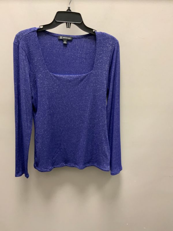 Top Long Sleeve By Inc In Blue, Size: Xl Sale