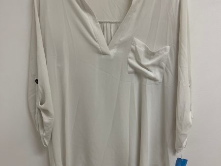 Tunic Long Sleeve By Lush In White, Size: M Online now