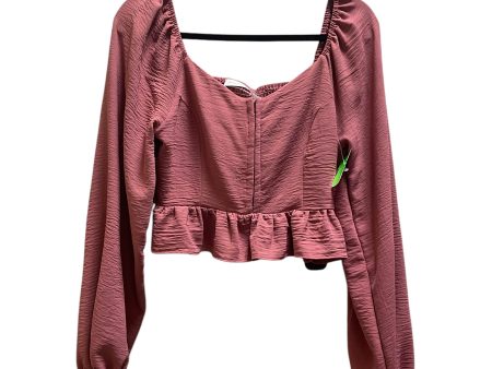 Top Long Sleeve By Altard State In Pink, Size: L For Discount