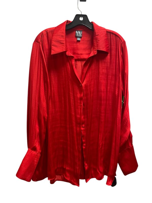 Top Long Sleeve By Worthington In Red, Size: Xl Online