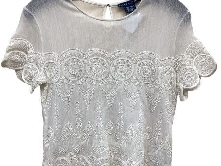 Top Short Sleeve By Ralph Lauren In Cream, Size: M on Sale