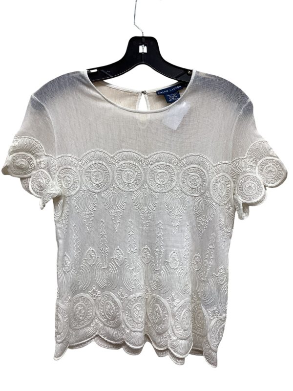 Top Short Sleeve By Ralph Lauren In Cream, Size: M on Sale