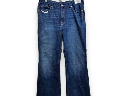 Jeans Boot Cut By Good American In Blue Denim, Size: 18 For Cheap