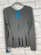 Top Long Sleeve Designer By Rebecca Taylor In Grey, Size: M on Sale