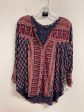 Top Long Sleeve By Lucky Brand In Blue & Red, Size: L Online Hot Sale