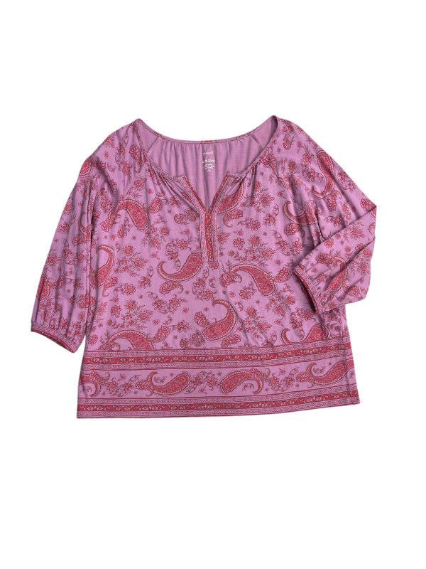 Top Long Sleeve By J. Jill In Pink, Size: M on Sale