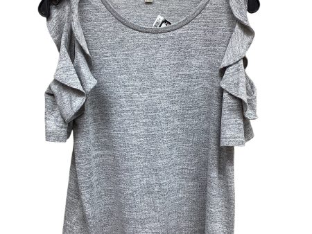 Top Short Sleeve By Loft In Grey, Size: S Online