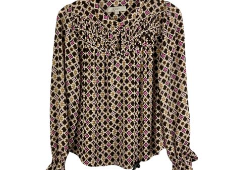 Top Long Sleeve By Loft In Brown, Size: S Online Sale