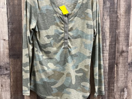 Top Long Sleeve By Maurices In Camouflage Print, Size: L Cheap