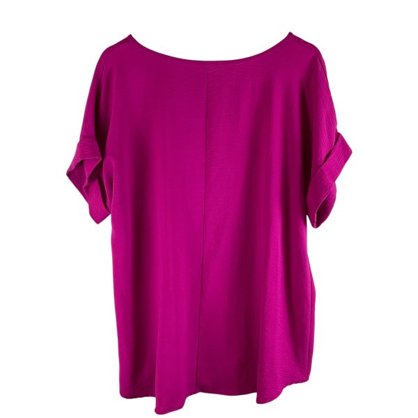 Top Short Sleeve By Entro In Pink, Size: L For Sale