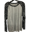 Top Long Sleeve By Pol In Black & Grey, Size: M For Discount