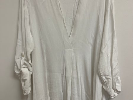 Tunic Long Sleeve By Clothes Mentor In White, Size: L For Cheap