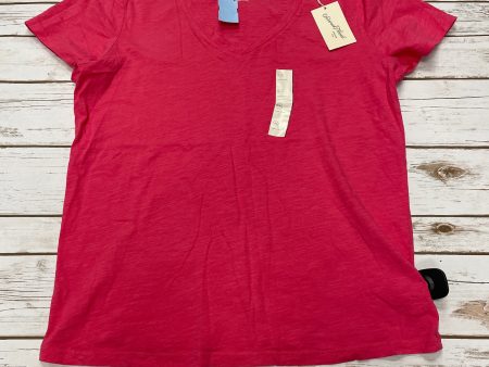 Top Short Sleeve Basic By Universal Thread In Pink, Size: Xxl on Sale