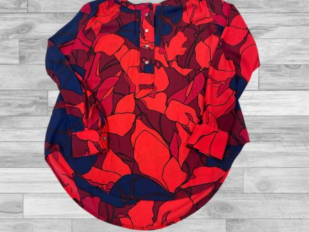 Top Long Sleeve By Loft In Blue & Red, Size: Xs Cheap