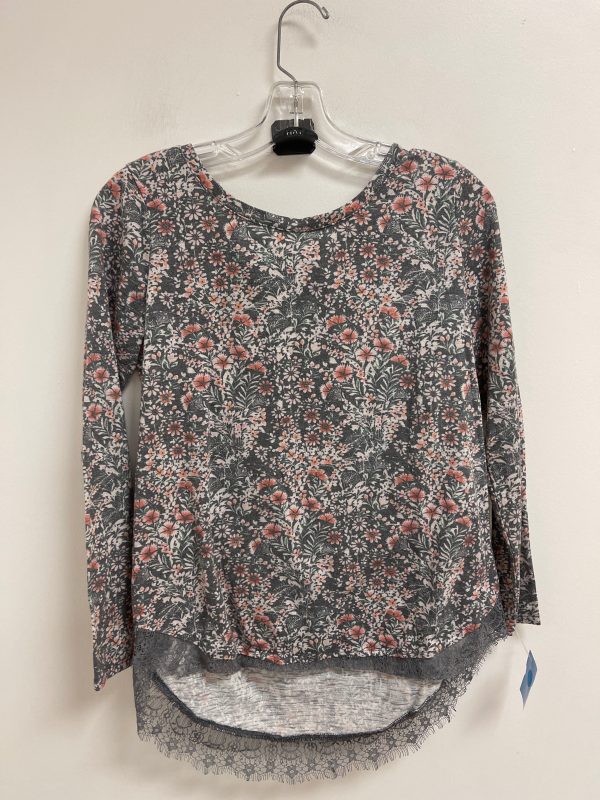 Top Long Sleeve By Lc Lauren Conrad In Grey, Size: Xs Online Sale