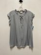 Top Short Sleeve By Loft In Grey, Size: L For Cheap