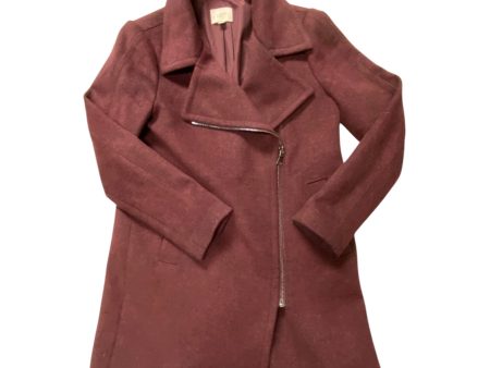 Coat Peacoat By Loft In Purple, Size: S Hot on Sale