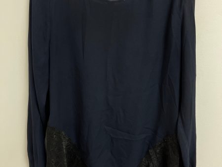 Top Long Sleeve By Loft In Navy, Size: M Cheap