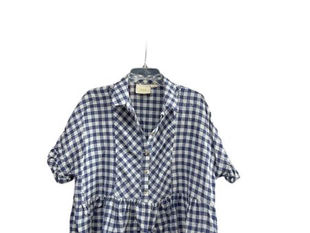 Top Short Sleeve By Maeve In Blue & White, Size: S Online