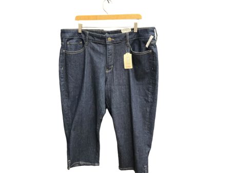 Capris By St Johns Bay In Blue Denim, Size: 20 Cheap