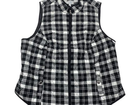 Vest Puffer & Quilted By Croft And Barrow In Black & White, Size: 1x For Discount