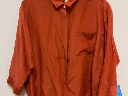 Top Short Sleeve By Loft In Orange, Size: M on Sale