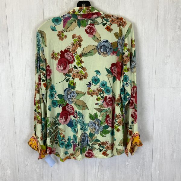 Top Long Sleeve By Johnny Was In Floral Print, Size: L Fashion