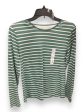 Top Long Sleeve By Croft And Barrow In Green & White, Size: S Fashion