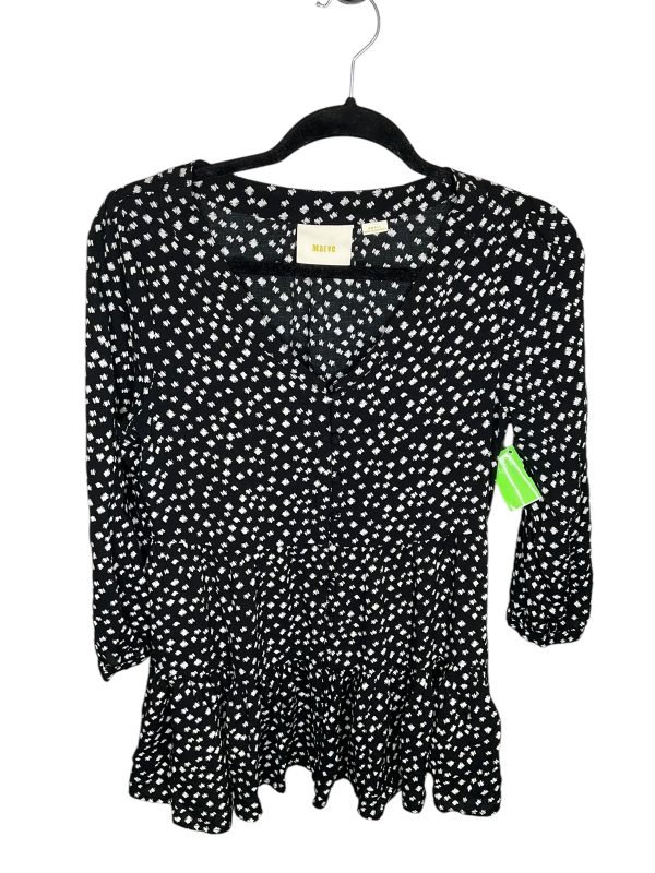 Top Long Sleeve By Maeve In Black & White, Size: S Sale