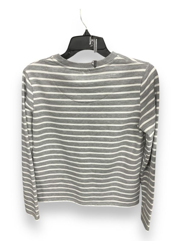 Top Long Sleeve By Clothes Mentor In Grey & White, Size: S For Discount