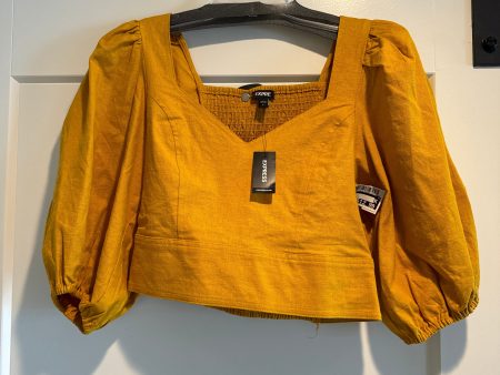 Top Long Sleeve By Express In Yellow, Size: S Online Sale