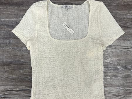 Top Short Sleeve By Madewell In Cream, Size: S For Cheap