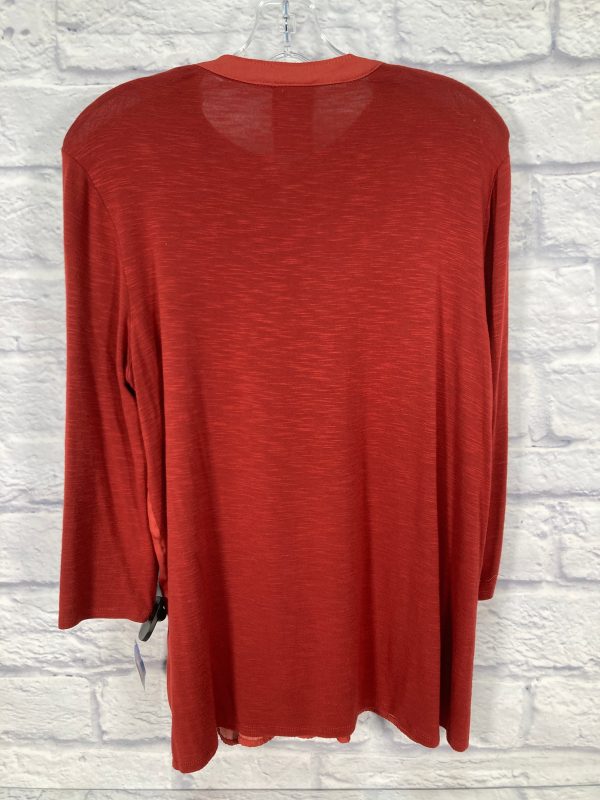 Top Long Sleeve By Dolan Left Coast In Red, Size: L Hot on Sale