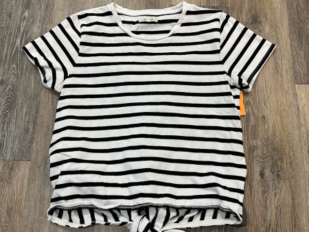 Top Short Sleeve By Madewell In Striped Pattern, Size: M For Discount