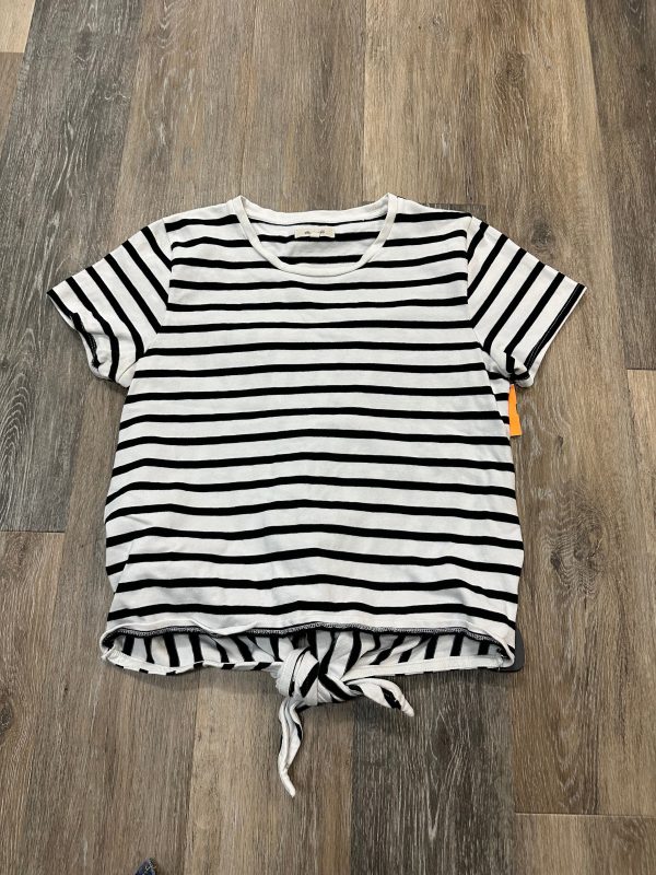 Top Short Sleeve By Madewell In Striped Pattern, Size: M For Discount