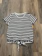 Top Short Sleeve By Madewell In Striped Pattern, Size: M For Discount