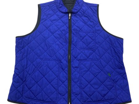 Vest Puffer & Quilted By Lauren By Ralph Lauren In Black & Blue, Size: 2x For Cheap