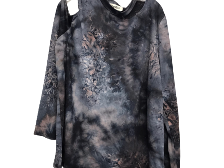 Top Long Sleeve By Haptics In Tie Dye Print, Size: 1x Cheap